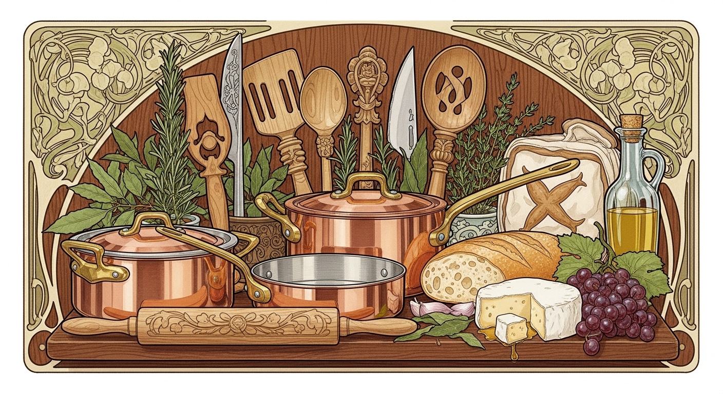 Klassische Küchenutensilien